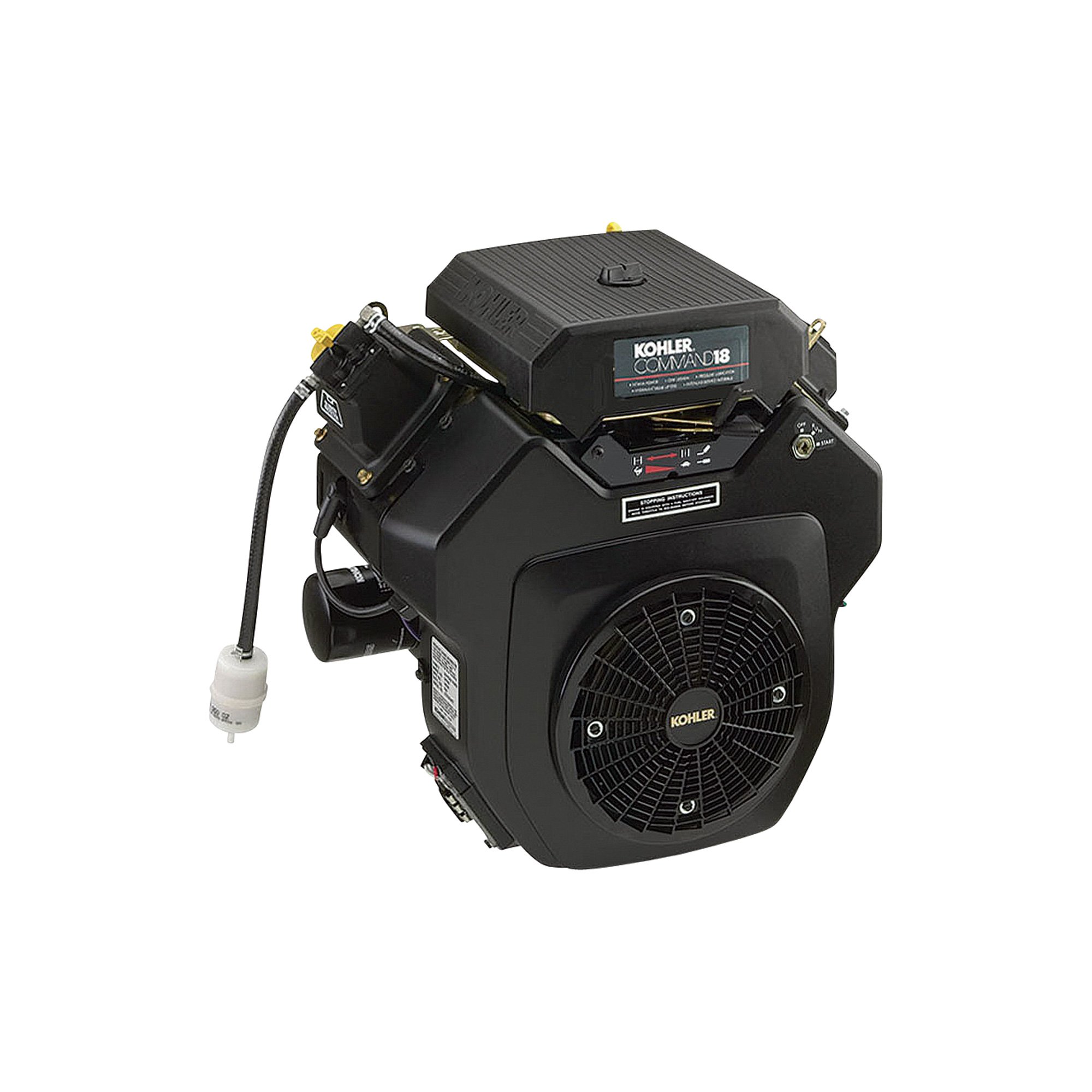 Kohler Command V-Twin Horizontal Engine with Electric Start — 18 HP, 1 1/8in. x 4in. Shaft, Model# PA-62501